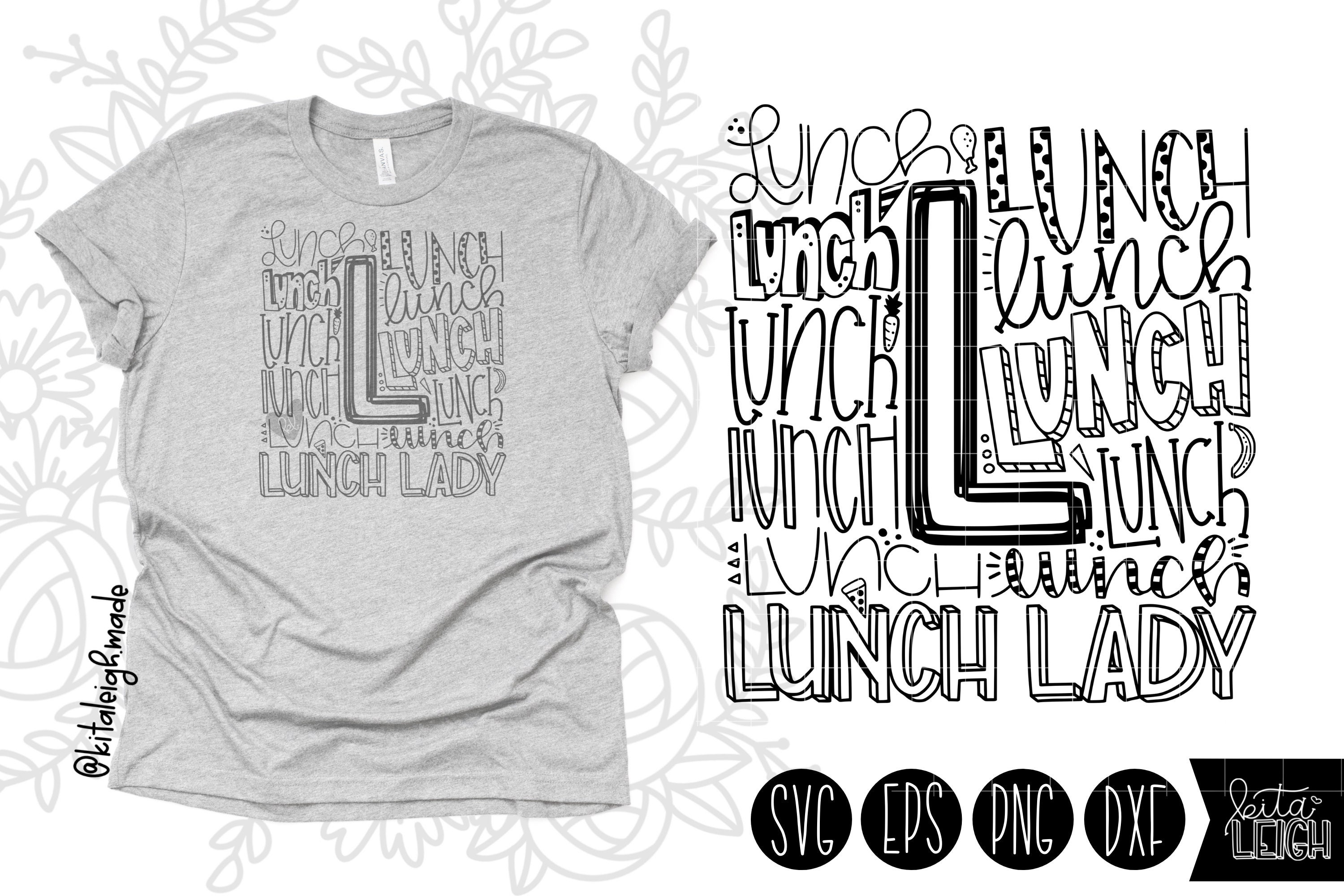 Lunch Lady Typography INSTANT DOWNLOAD dxf svg eps png for | Etsy