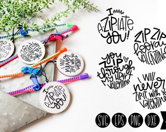 Zipper Bracelet SVG | Hand Lettered Printable Quotes