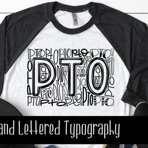PTO Typografie INSTANT DOWNLOAD dxf, svg, eps, png, für die Verwendung mit Programmen wie Silhouette Studio und Cricut Design Space