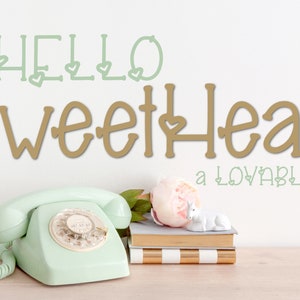 Hello Sweetheart | Handwritten Commercial Use Font