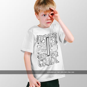 1st Grade SVG | First Grade Typography Cut File for Cricut & Silhouette