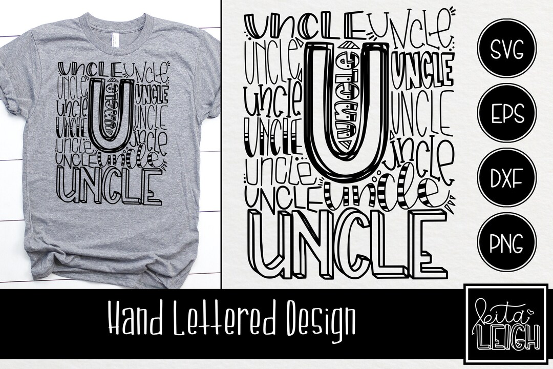 Uncle Typography INSTANT DOWNLOAD Dxf Svg Eps Png for Use - Etsy