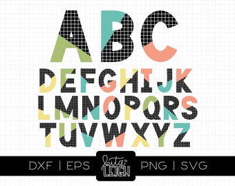 Check Letters | Geometric Alphabet SVG