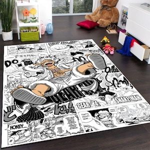 Luffy Rug, Luffy Anime Rug, Monkey D.Luffy Rug, Anime Rug, Anime Luffy Rug, Cartoon Rug, Anime Japan Rug, Caricature Rug, Japan Luffy Rug