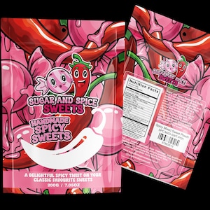 Pittige chilisnoepjes gemengd gummy snoepzakje (origineel/veganistisch/suikervrije varianten)