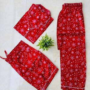 100% Indian Cotton PJ Sets women’s pajama set/night suit | made in india Natural pajama with shorts or pants Bridesmaid Gift , Summer Comfy Pattern - 11