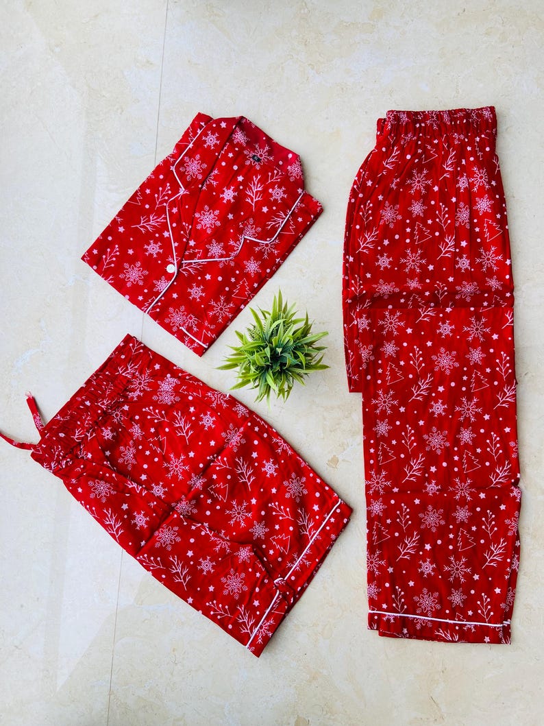 100% Indian Cotton PJ Sets women’s pajama set/night suit | made in india Natural pajama with shorts or pants Bridesmaid Gift , Summer Comfy Pattern - 11