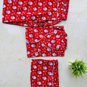100% Indian Cotton PJ Sets women’s pajama set/night suit | made in india Natural pajama with shorts or pants Bridesmaid Gift , Summer Comfy Pattern - 12