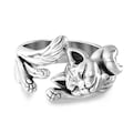 Sleeping Cat Ring | Adjustable Silver Animal-Inspired Band for Women product logo