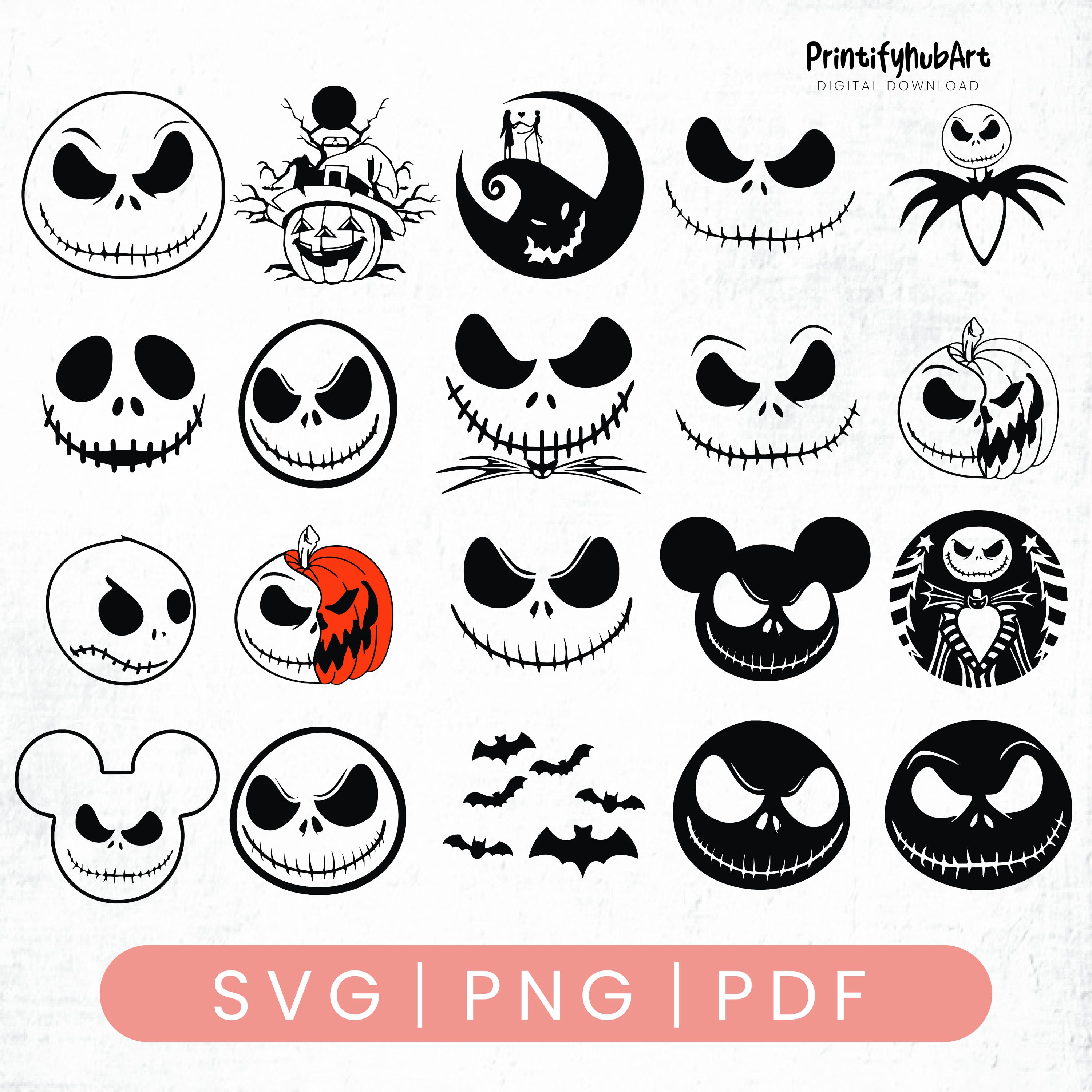 Skellington Svg Png Bundle, Nightmare Before Christmas Cricut Files ...