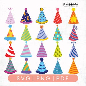 Party Hat SVG Bundle, Birthday Cap svg png, Party Ha, Hat, Birthday Hat Svg Png, Blank Hat svg, Party Hats SVG, Party Hats Cut File