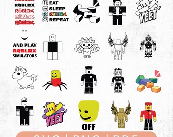 Roblox Characters Cricut Bundle Roblox Gamer SVG Bundle Birthday Roblox Gamer Gift for Birthday Personalized Roblox Gamer Party Roblox SVG