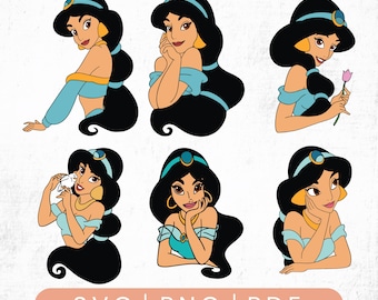 Princess SVG Bundle, Classic Princesses Clipart, Princess Svg Cut Files For Cricut, Silhouette, Snow White Svg, Fairytale Princess Png, Dxf