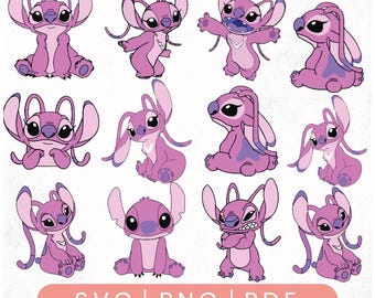 Stitch and Angel Svg Png Bundle, Stitch Tshirt Mug Cup, Stitch Svg, Png, Stitch Love Svg, Angel, Stitch With Angel Svg , Stitch Couple Svg