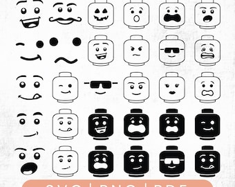 Brick Faces Svg Bundle, Kids Toys Svg Png, Brick Svg Png, Building Blocks Svg, Brick Faces Svg Bundle, Vector Play Bricks SVG