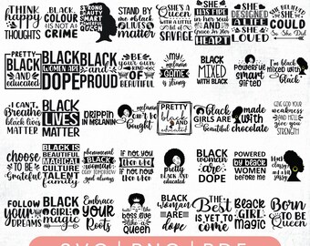 Black Girl Magic SVG Bundle, Black woman SVG, Boss Lady Svg, Black Lives Matter, Afro Lady Woman, svg files for cricut, Silhouette cut file