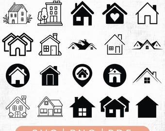 House Svg Bundle, House Outline Svg, House Png, Home Svg, House Clipart ...