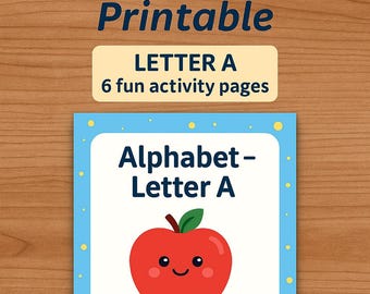 Letter A Worksheets – Alphabet Printable Activities Pack for Preschool & Kindergarten (Instant Download)