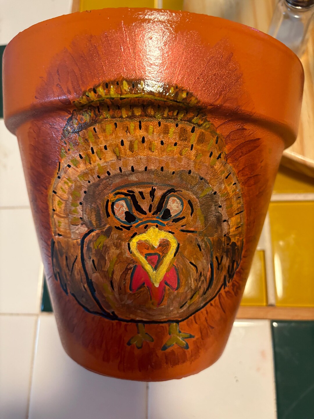 Angry Turkey Pot 8 Inch - Etsy
