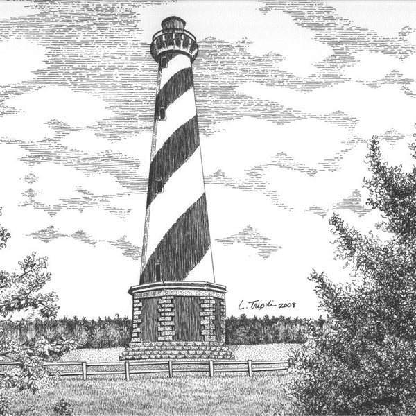 Cape Hatteras  Lighthouse - 11 x 14 Matted Print