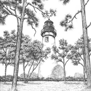 Amelia Island Lighthouse - 11 x 14 Matted Print