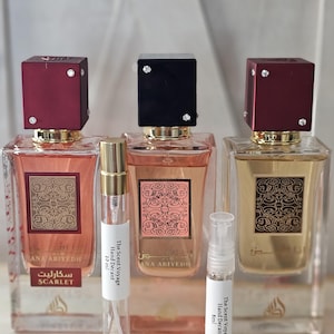 Ana Abiyedh Sample Trio | Coral Scarlet Rouge | Perfume Sampler Set | Perfume Samples | Middle Eastern Fragrance Samples | 2Ml | 5Ml