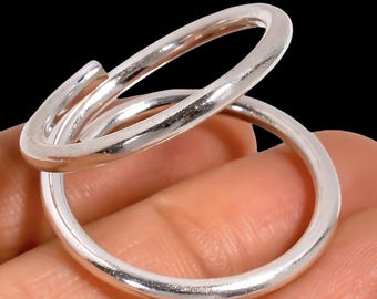 Adjustable Sterling Silver Splint Ring, PIP DIP Joint Support Ring, Hyperextension Finger Stabilizer.