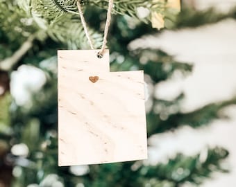 Handmade State Pottery Ornament Utah