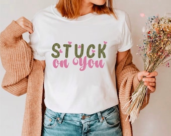 Stuck On You Cactus | PNG | Western Valentines Day | Western Fashion | Cactus Shirt | Sublimation | Valentines PNG | Western | Hand Drawn