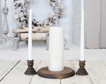 Unity Candle Holder Rustic Wedding Decor