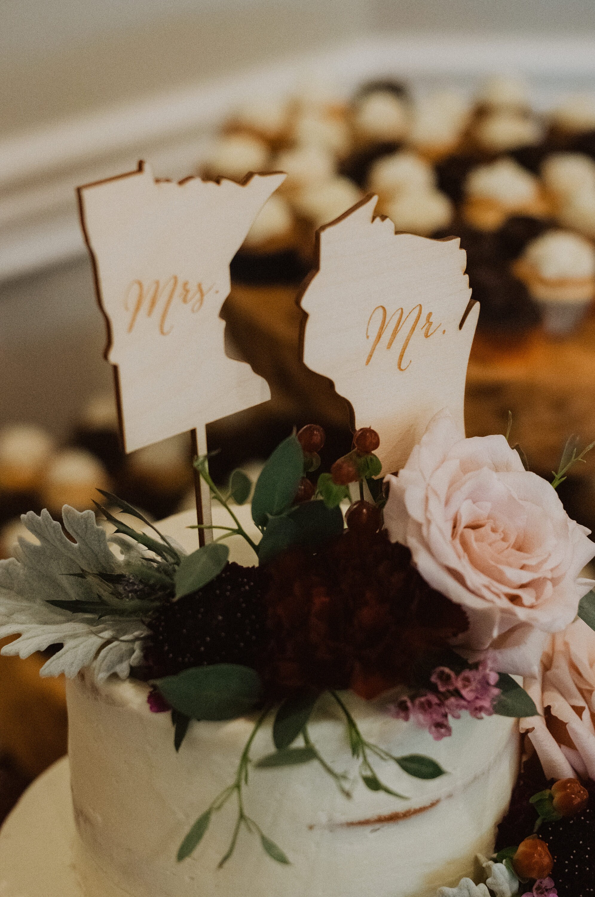 Mr and Mrs State Cake Toppers Wedding Cake Topper Rustic Etsy