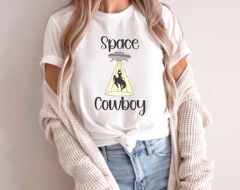 Space Cowboy | Bucking Bronc | Sublimation | Western Sublimation | Horse | PNG | Saddle Bronc | Western Fashion | Hand Drawn