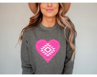 Western Valentines Day Shirt | Sublimation | Watercolor | Valentines Day PNG | Western Hearts | Aztec Heart | Western