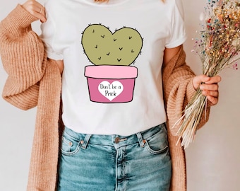 Don’t Be A Prick Cactus | PNG | Western Valentines Day | Valentine Cactus | Cactus Shirt | Sublimation | Valentines PNG | Hand Drawn