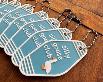 Silly Goose Club Keychain | Goose Keychain | Hotel Keychain