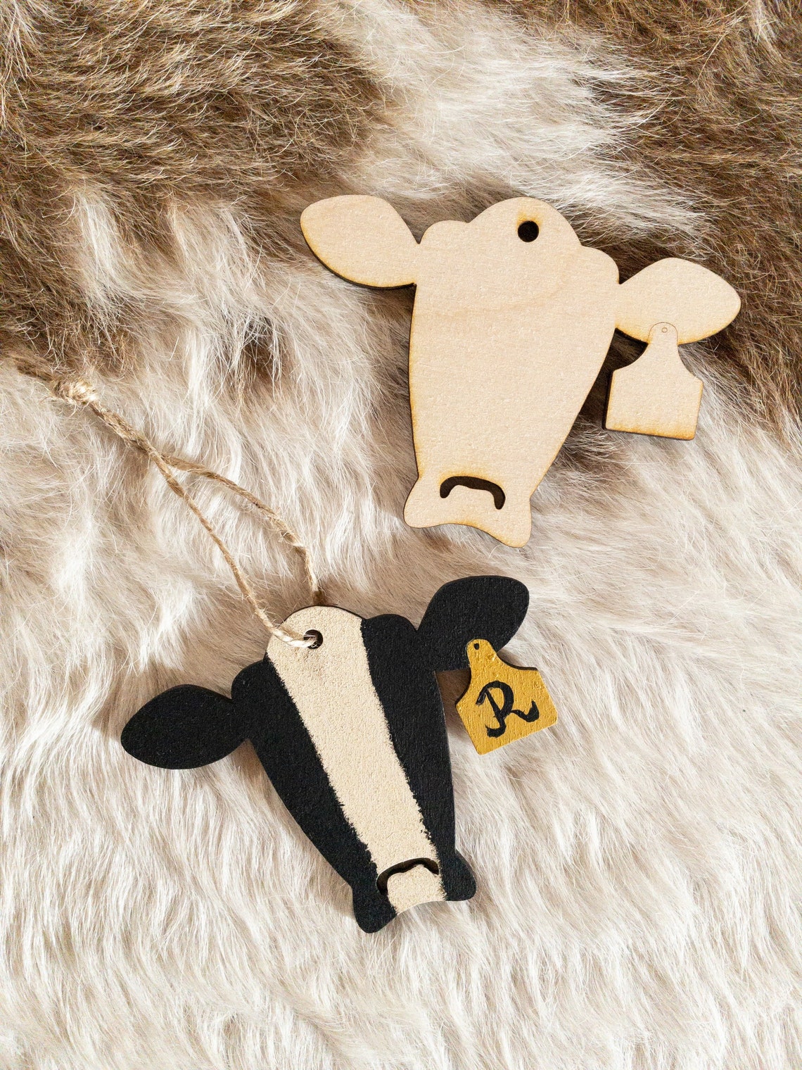Cow Head Cutout Cow Tag Cutout Cow Head Ornament DIY Cow Etsy