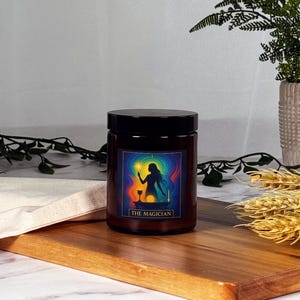 The Magician Tarot Candle – Manifestation Candle, Intention Candle, Spiritual Decor, Major Arcana, Magic Candle, Gift for Tarot Lovers