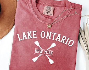 Lake Ontario New York Shirt, Vintage Lakes Paddle, NY Urlaub Souvenir Komfort Farben