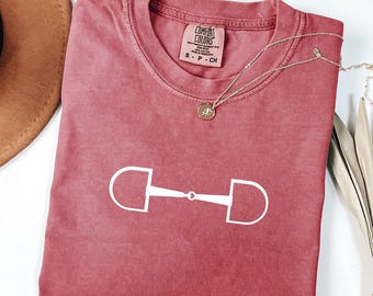 Comfort Colors Horse Bit Shirt, Equestrian Horsebit Graphic Luxury Riding Unisex Style Lover Gift