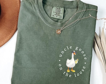 Comfort Colors Goose Shirt, Funny New Uncle Gift Tee, Brother Birthday Apparel, Drinking Humor