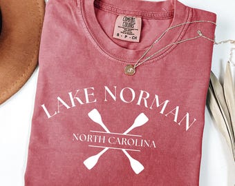 Lake Norman North Carolina Shirt, Vintage Graphic Tee, Boating Souvenir Gift, Comfort Colors