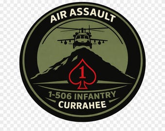 1/506th Infantry Red Currahee Air Assault Vinyl Decal