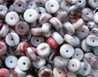 CZECH GLASS STONE Wheel Multicolored Spacer Rondelle Premium Quality Beads 6x3mm two dozens - 24Ps