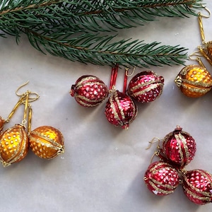 Vintage Czech mercury glass Christmas decoration, Antique Gablonz, Glass Christmas decoration, Collectable Czech Christmas decoration, Gift