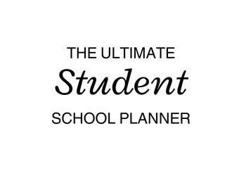 Minimalist Student Weekly Planner | Digital School Schedule | Instant PDF Download