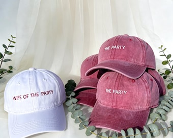 Custom Bachelorette Party Baseball Hats | Embroidered Wife of the Party Hat | Personalized Bridal Shower Gifts