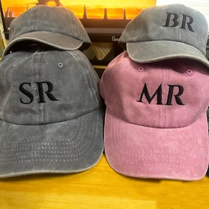 Custom Initials Hats, Embroidered Unisex Hat, Personalized letter Cap, kidss Monogram Hats, Monogrammed Caps, Gifts for kids and for adults