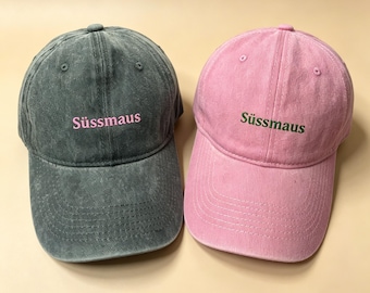 Embroidered Sweetie Cap, Personalized Cap with Custom Text, Custom Vintage Baseball Hat, Gift for Girlfriend, Embroidered Hat, Gift for Her