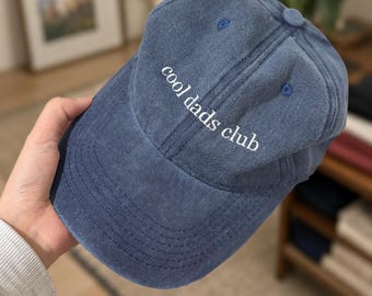 Embroidered Dad Cap, Personalized Text Baseball Hat, Cool Dads Club Gift, Business Group Caps, Trendy Unisex Gift
