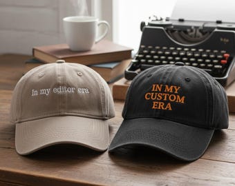 In My Era Custom Text Baseball Hat: Embroidered Era Vintage Washed Dad Hats